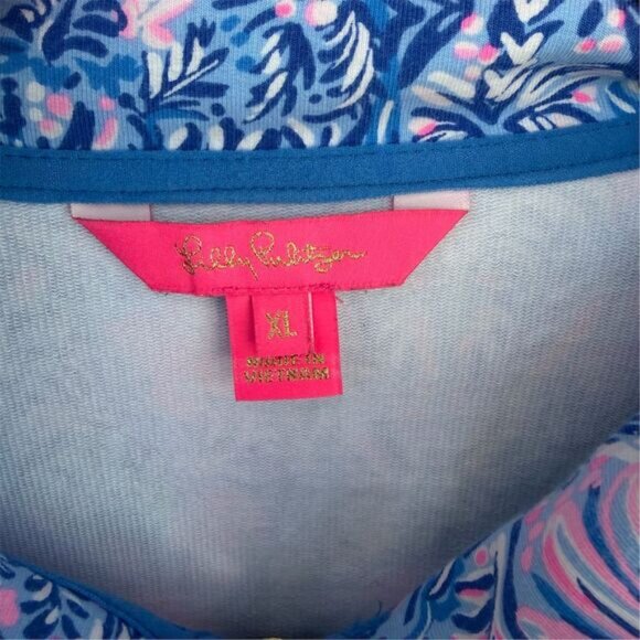 Lilly Pulitzer Women's XL Blue Leona Zip Up Jacket Long Sleeve Casual - Picture 7 of 11